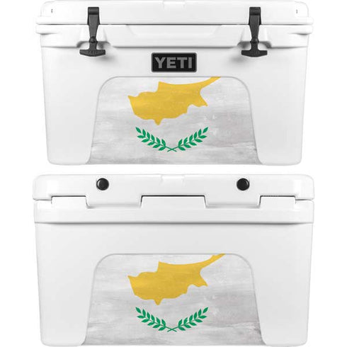 Cyprus Flag Distressed YETI Tundra 45 Hard Cooler Skin