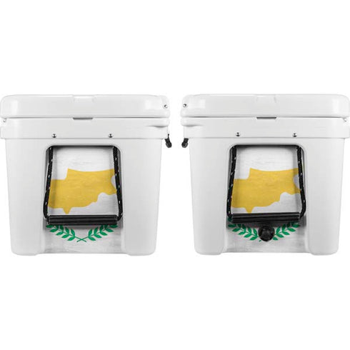 Cyprus Flag Distressed YETI Tundra 65 Hard Cooler Skin