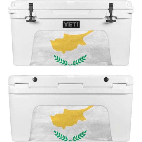 Cyprus Flag Distressed YETI Tundra 75 Hard Cooler Skin
