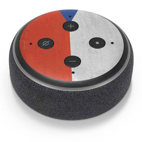 Czech Republic Flag Distressed Amazon Echo Dot Skin