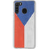 Czech Republic Flag Distressed Galaxy A21 Clear Case
