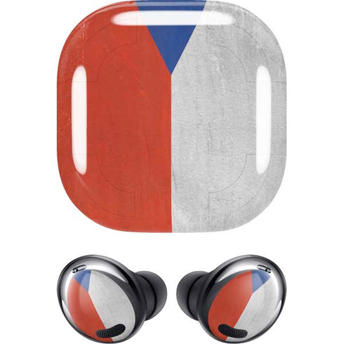 Czech Republic Flag Distressed Galaxy Buds Pro Skin
