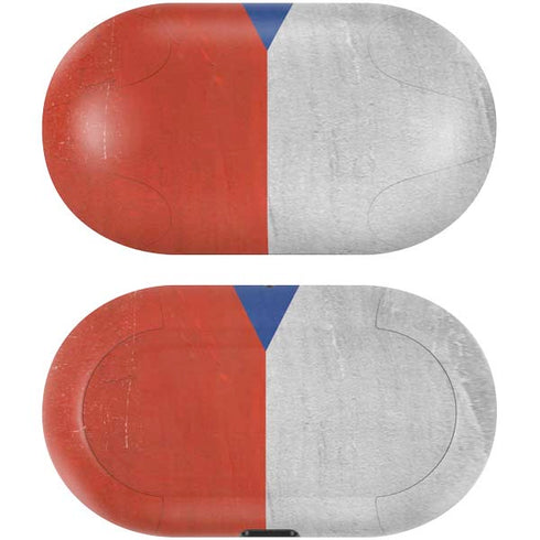 Czech Republic Flag Distressed Galaxy Buds Skin