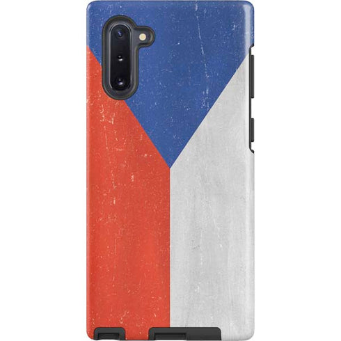 Czech Republic Flag Distressed Galaxy Note 10 Pro Case