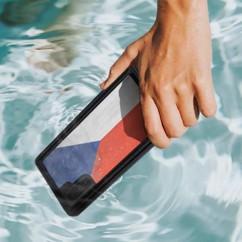 Czech Republic Flag Distressed Galaxy Note 10 Waterproof Case