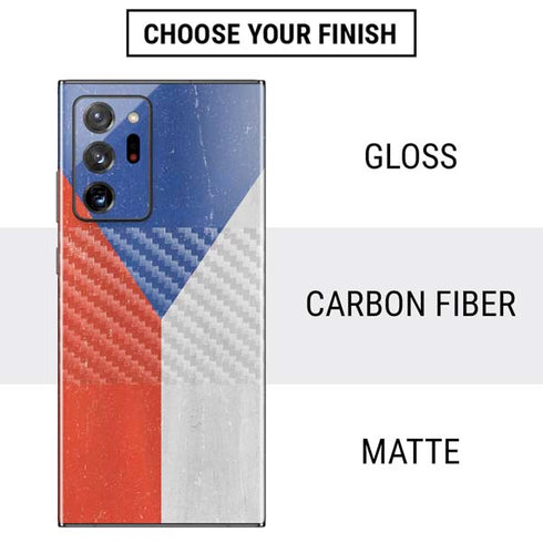 Czech Republic Flag Distressed Galaxy Note20 Ultra 5G Skin