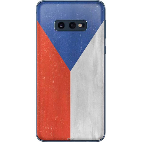 Czech Republic Flag Distressed Galaxy S10e Skin