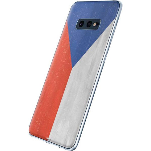 Czech Republic Flag Distressed Galaxy S10e Skin