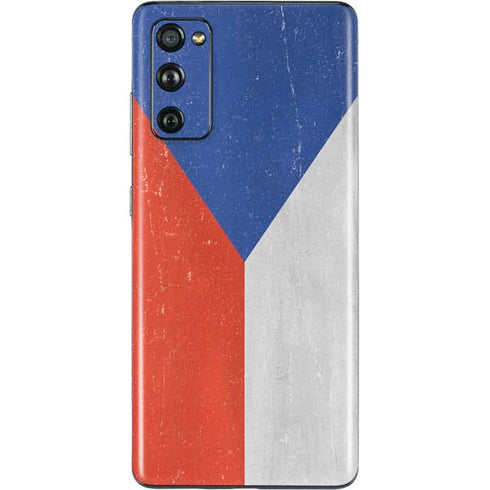 Czech Republic Flag Distressed Galaxy S20 Fan Edition Skin