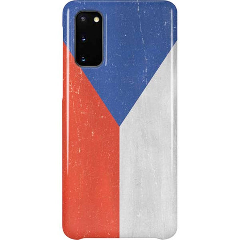 Czech Republic Flag Distressed Galaxy S20 Lite Case