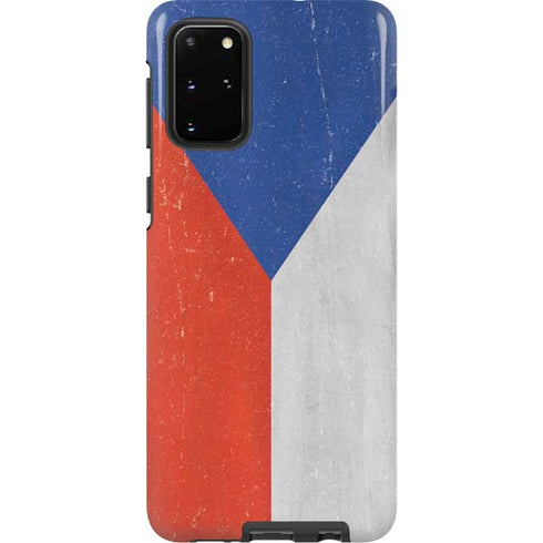 Czech Republic Flag Distressed Galaxy S20 Plus Pro Case