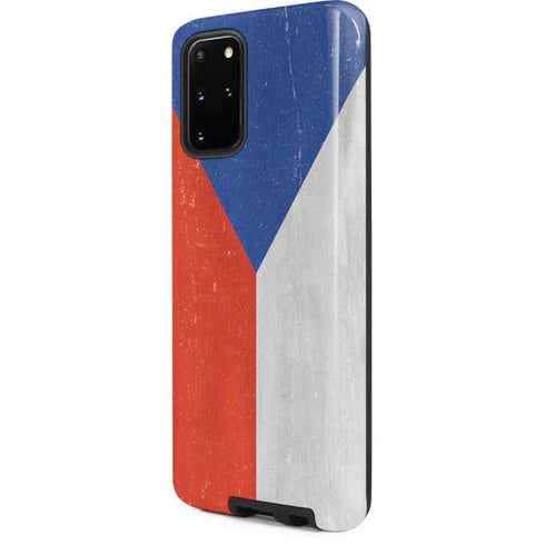 Czech Republic Flag Distressed Galaxy S20 Plus Pro Case