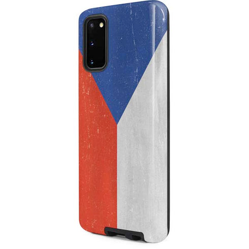 Czech Republic Flag Distressed Galaxy S20 Pro Case