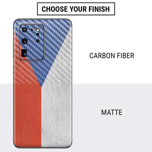 Czech Republic Flag Distressed Galaxy S20 Ultra 5G Skin