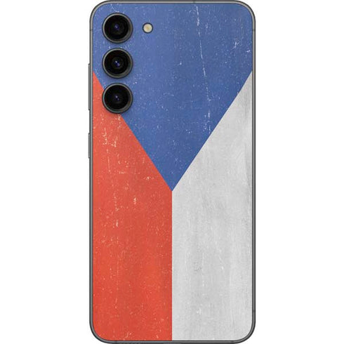 Czech Republic Flag Distressed Galaxy S23 Plus Skin