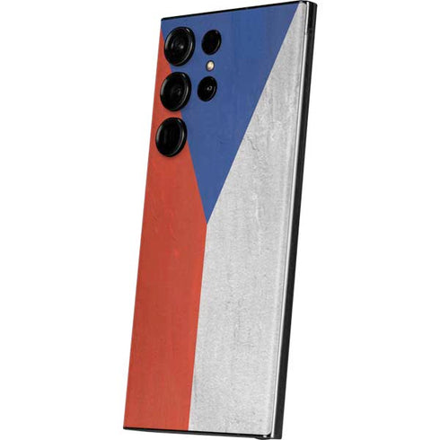 Czech Republic Flag Distressed Galaxy S23 Ultra Skin