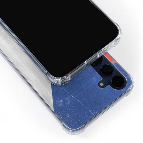 Czech Republic Flag Distressed Galaxy S24 Clear Case
