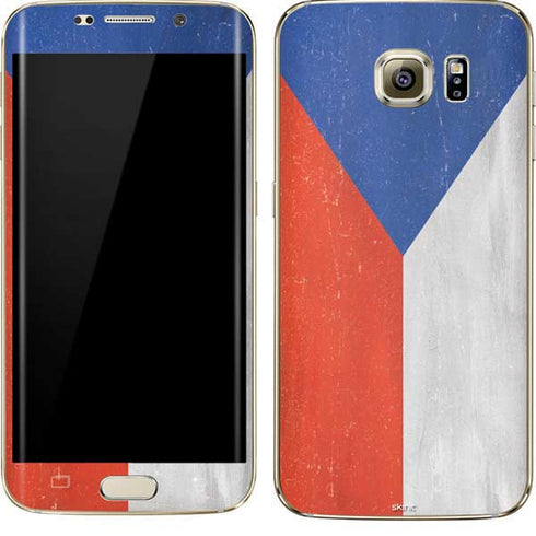 Czech Republic Flag Distressed Galaxy S7 Edge Skin