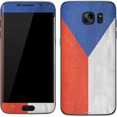 Czech Republic Flag Distressed Galaxy S7 Skin