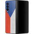 Czech Republic Flag Distressed Galaxy Z Fold3 5G Skin