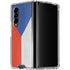Czech Republic Flag Distressed Galaxy Z Fold4 5G Clear Case