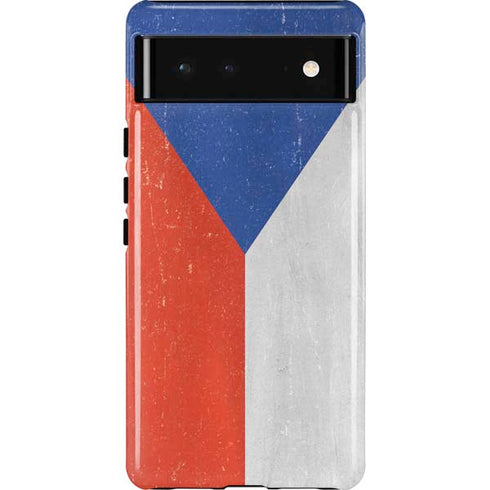 Czech Republic Flag Distressed Google Pixel 6 Case