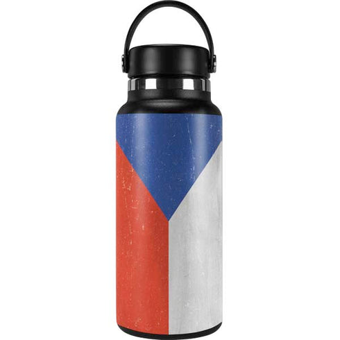 Czech Republic Flag Distressed Hydro Flask 32oz Wide Mouth Skin