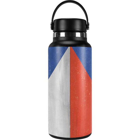Czech Republic Flag Distressed Hydro Flask 32oz Wide Mouth Skin