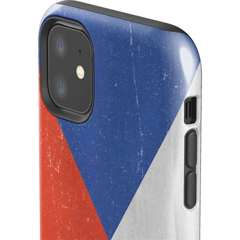 Czech Republic Flag Distressed iPhone 11 Impact Case