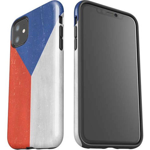 Czech Republic Flag Distressed iPhone 11 Impact Case