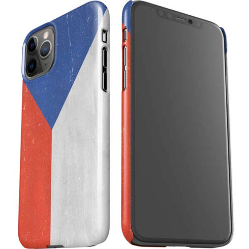 Czech Republic Flag Distressed iPhone 11 Pro Lite Case