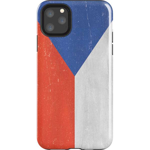 Czech Republic Flag Distressed iPhone 11 Pro Max Impact Case