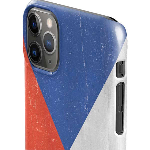Czech Republic Flag Distressed iPhone 11 Pro Max Lite Case