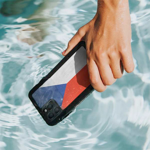 Czech Republic Flag Distressed iPhone 11 Pro Max Waterproof Case