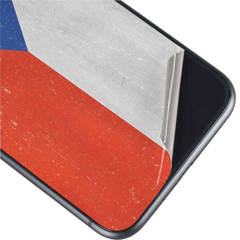 Czech Republic Flag Distressed iPhone 11 Skin