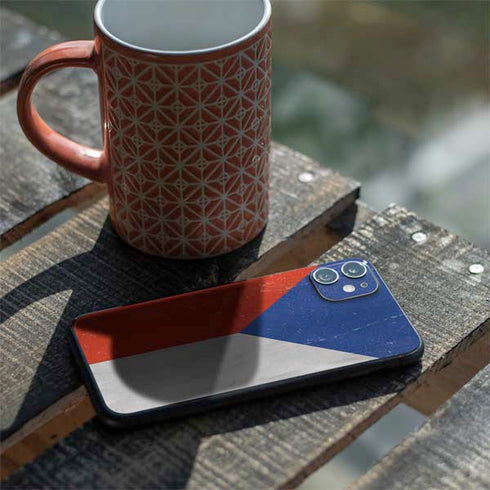 Czech Republic Flag Distressed iPhone 11 Skin