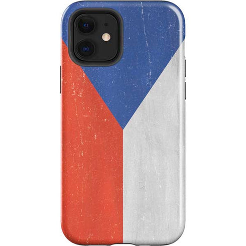 Czech Republic Flag Distressed iPhone 12 Impact Case