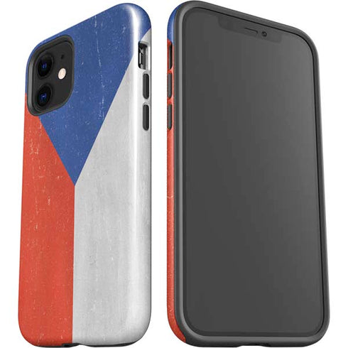 Czech Republic Flag Distressed iPhone 12 Impact Case