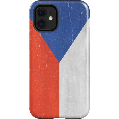 Czech Republic Flag Distressed iPhone 12 Mini Impact Case
