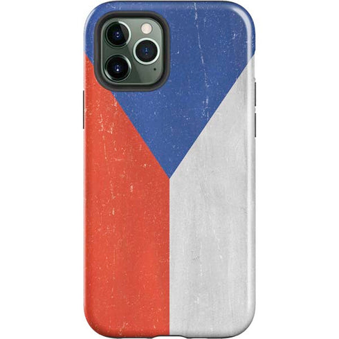 Czech Republic Flag Distressed iPhone 12 Pro Impact Case