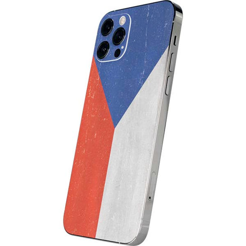 Czech Republic Flag Distressed iPhone 12 Pro Max Skin