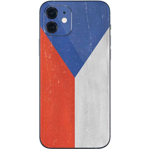 Czech Republic Flag Distressed iPhone 12 Skin