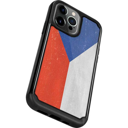 Czech Republic Flag Distressed iPhone 13 Pro Cargo Case