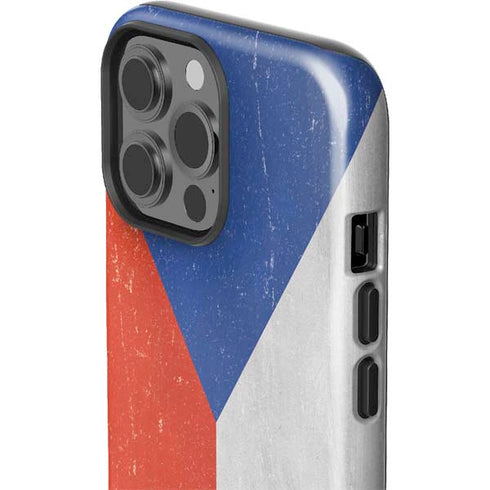 Czech Republic Flag Distressed iPhone 13 Pro Max Impact Case