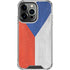 Czech Republic Flag Distressed iPhone 14 Pro Clear Case
