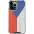 Czech Republic Flag Distressed iPhone 14 Pro Max Clear Case