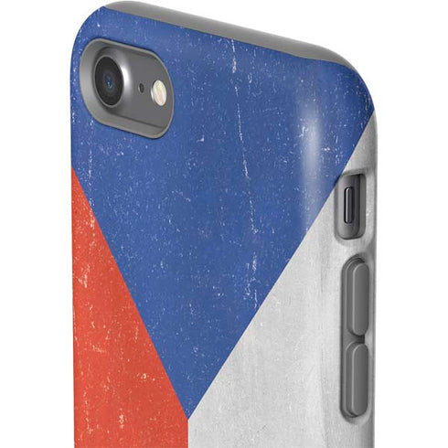 Czech Republic Flag Distressed iPhone SE (2nd & 3rd Gen) Pro Case