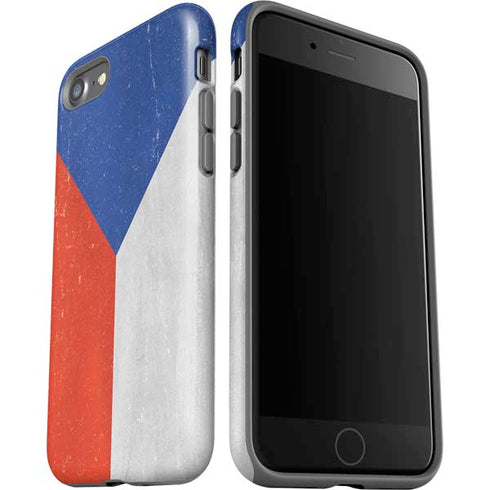 Czech Republic Flag Distressed iPhone SE (2nd & 3rd Gen) Pro Case