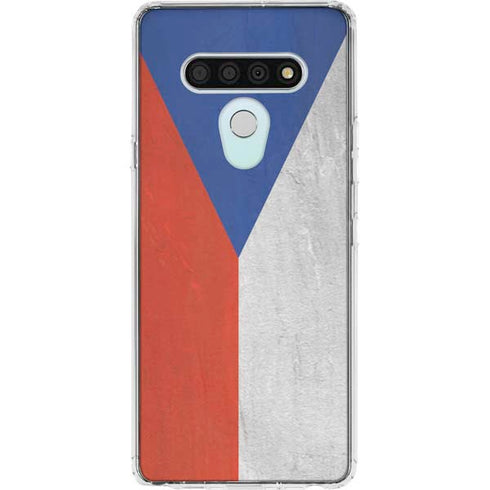 Czech Republic Flag Distressed LG Stylo 6 Clear Case