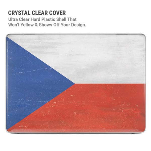 Czech Republic Flag Distressed MacBook Air 15in (2023-2025) Case plus Skin
